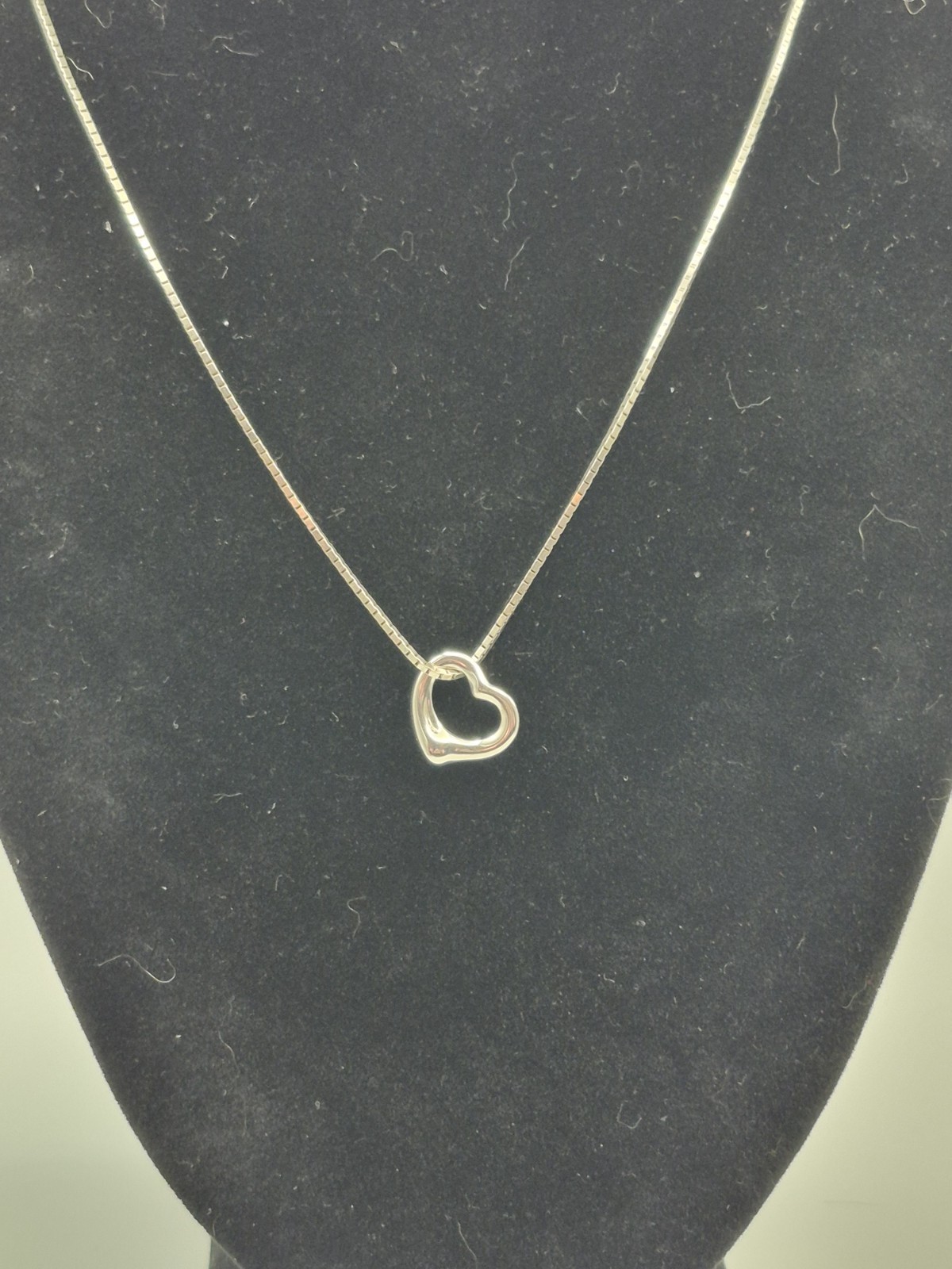 Tiffany And Co Necklace And Elsa Peretti Open Hart Pendant Necklace Box Chain #6 Tiffany And Co Necklace And Elsa Peretti Open Hart Pendant Necklace Box Chain #6
