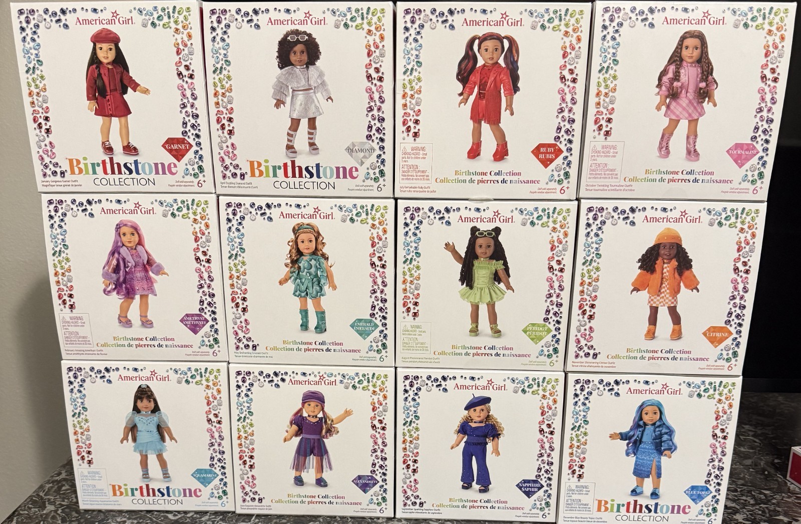 AMERICAN GIRL 2023 BIRTHSTONE COLLECTION Complete NIB Same Day Ship