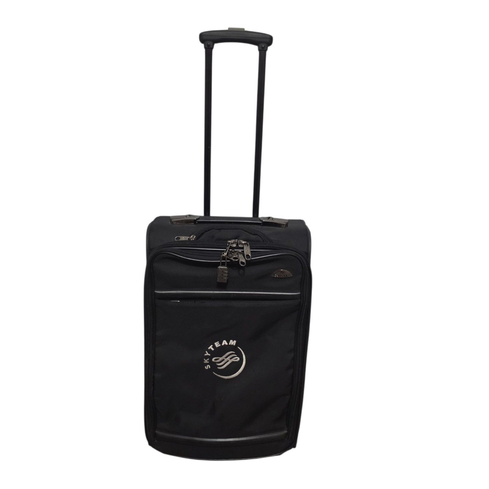 Samsonite SkyTeam Airline Carry On Rollerboard Suitcase Black Rolling Luggage