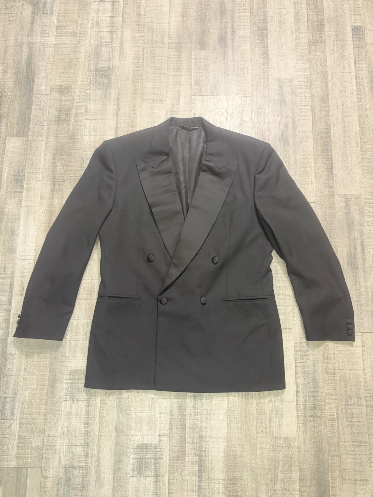 Vintage Canali Milano Mens Wool Blazer Double Breasted Tuxedo  Made in Italy 50R