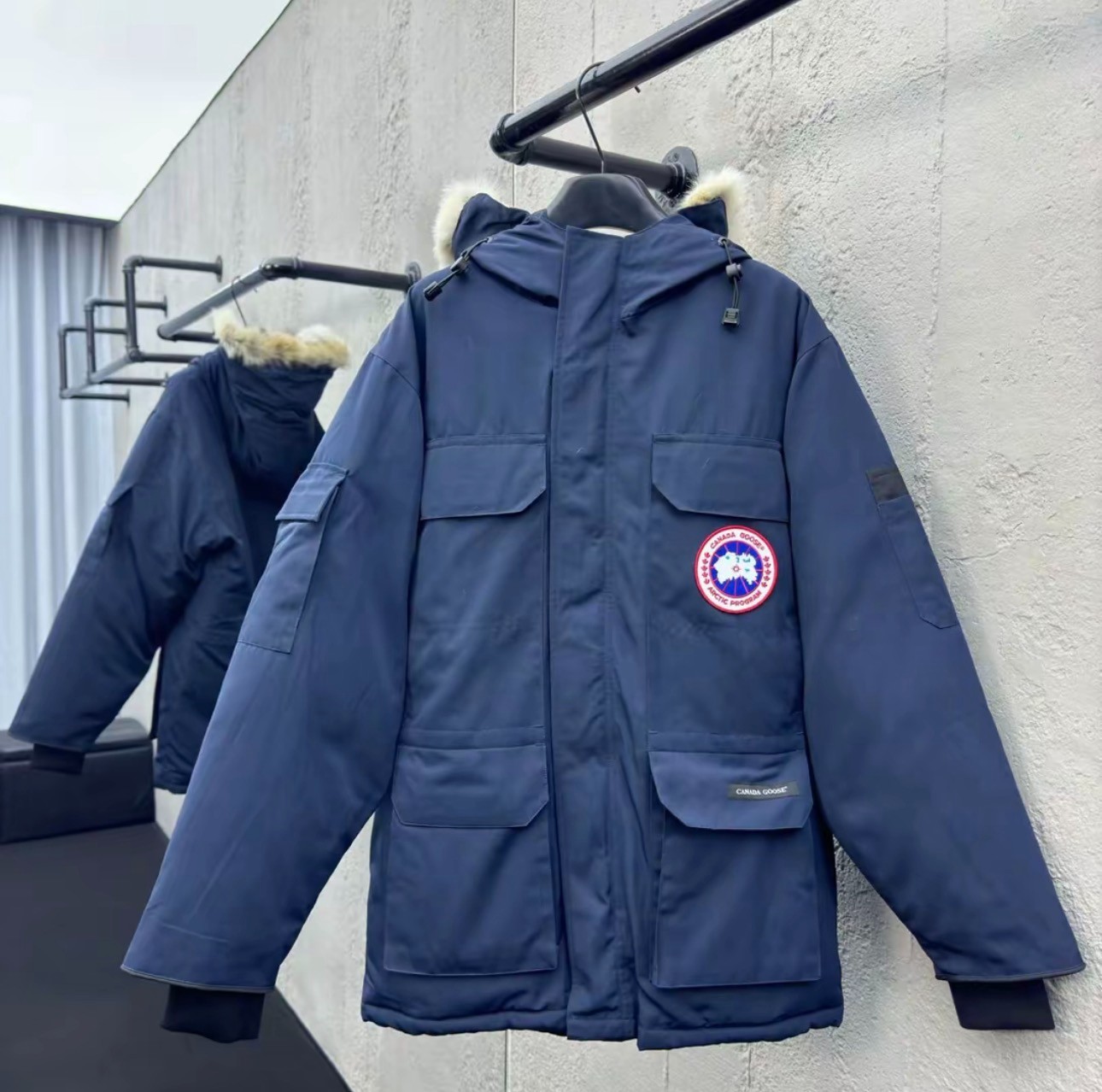Canada Goose Expedition Parka 08 Navy Blue 625 Fill Down Men\'s Coat