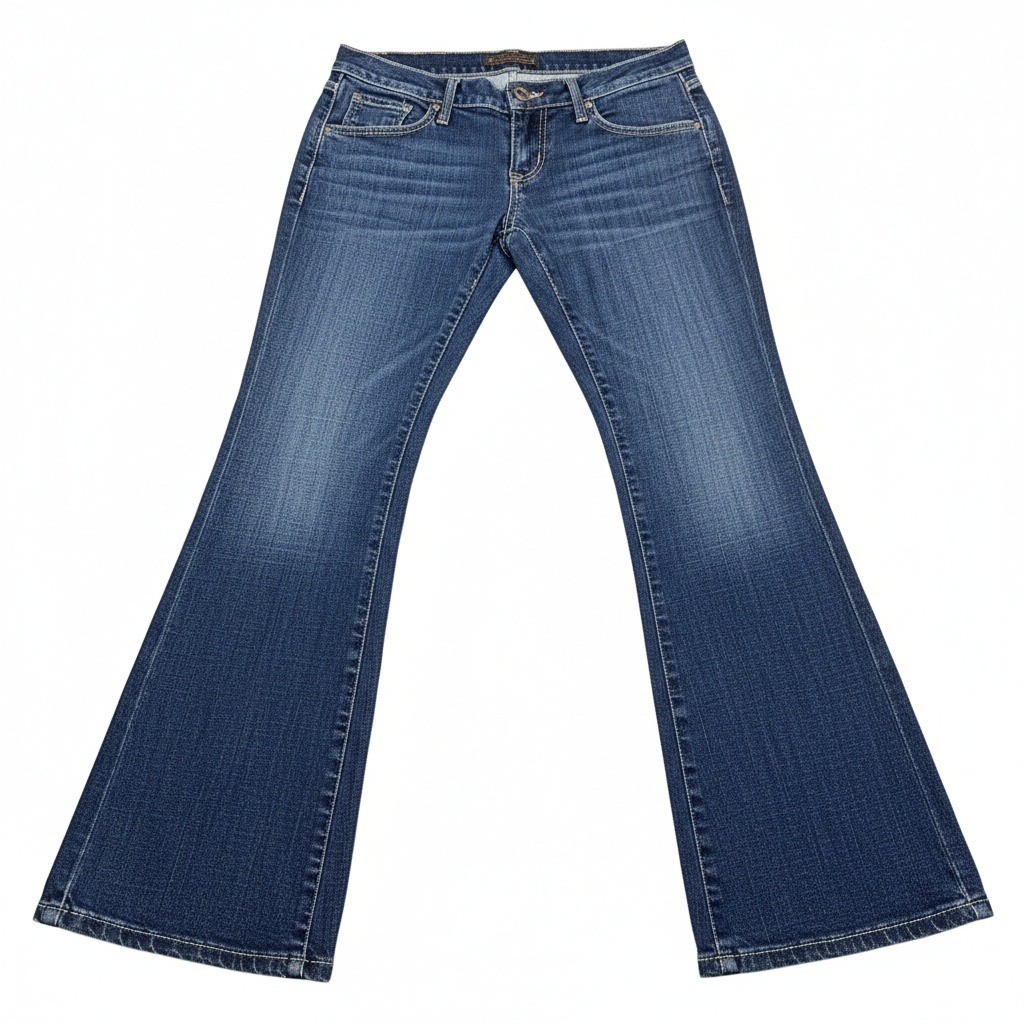 Women\'s James Cured by Seun Jeans 28 Blue Atlantic Hitch Flare Bootcut Denim USA
