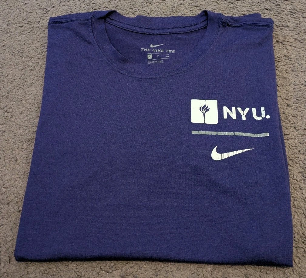Nike Dri-Fit NYU Violets New York University Purple T-Shirt Men\'s Small