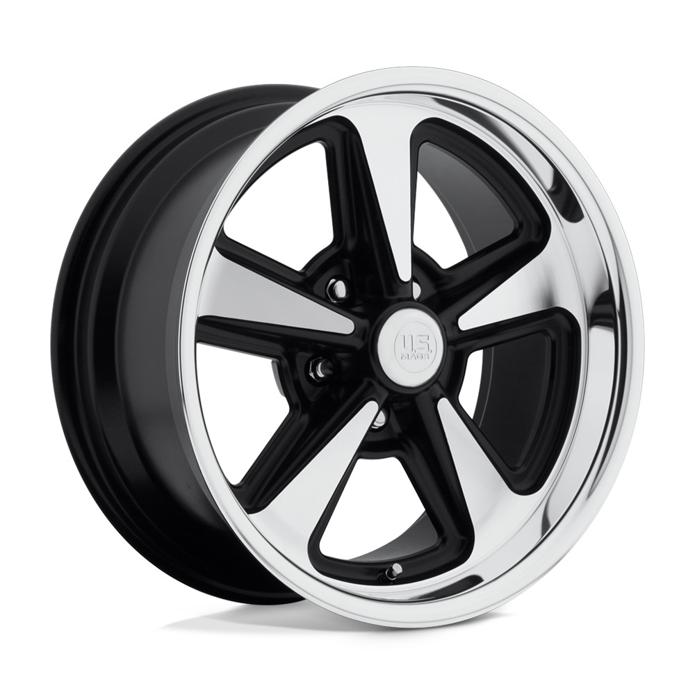 17x8 US Mags U109 BANDIT MATTE BLACK MACHINED Wheel 5x4.75 (1mm)