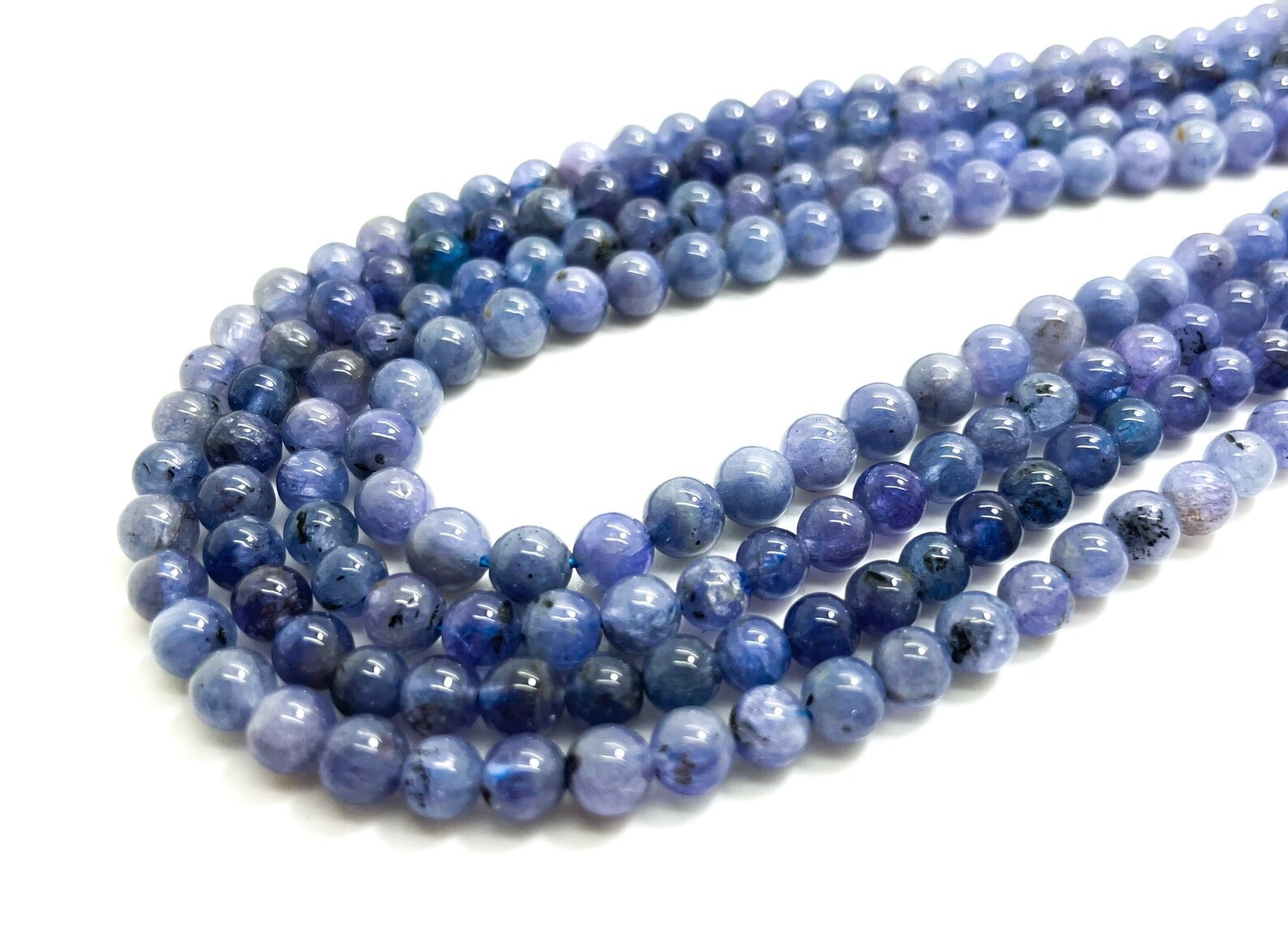 AAA High Quality Smooth Polished Natural Tanzanite 6mm Round Gemstone Beads AAA High Quality Smooth Polished Natural Tanzanite 6mm Round Gemstone Beads