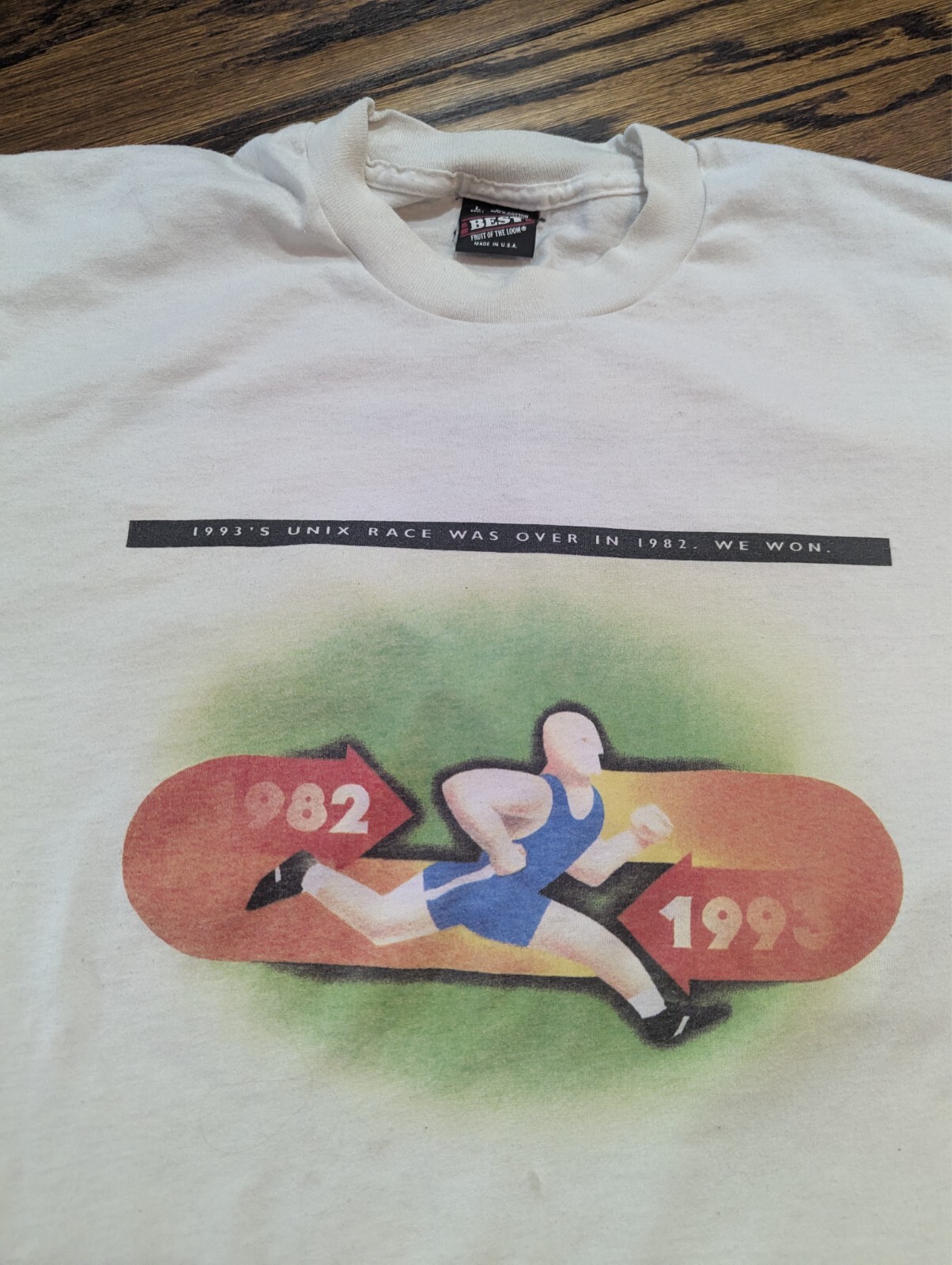 Vtg 1993\'s UNIX Race Was Over in 1982 T SHIRT (Large) Computers Tech DISTRESSED Vtg 1993\'s UNIX Race Was Over in 1982 T SHIRT (Large) Computers Tech DISTRESSED