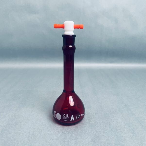 Chemglass Volumetric Flask 50 ml Grade A with PTFE Stopper Total of 10 Flasks