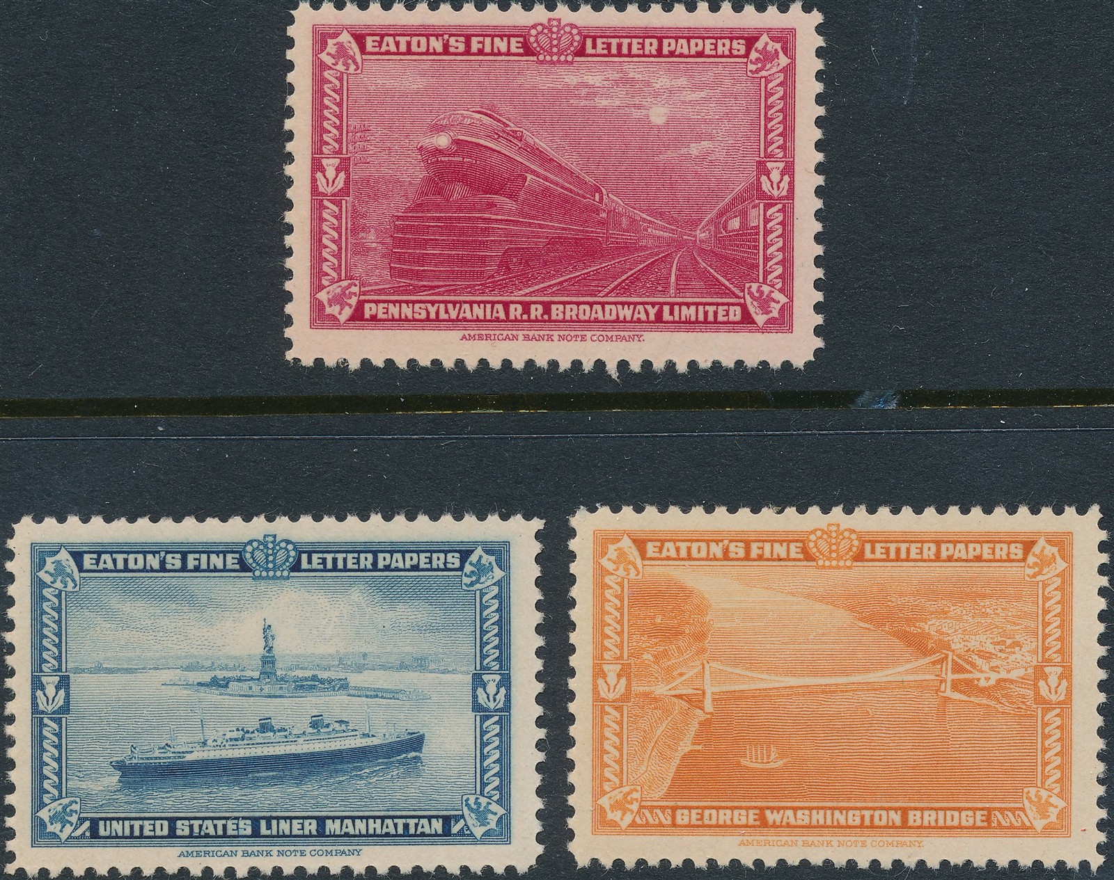 Stamp Label US 1939 NEW YORK WORLD\'S FAIR Selection MNH