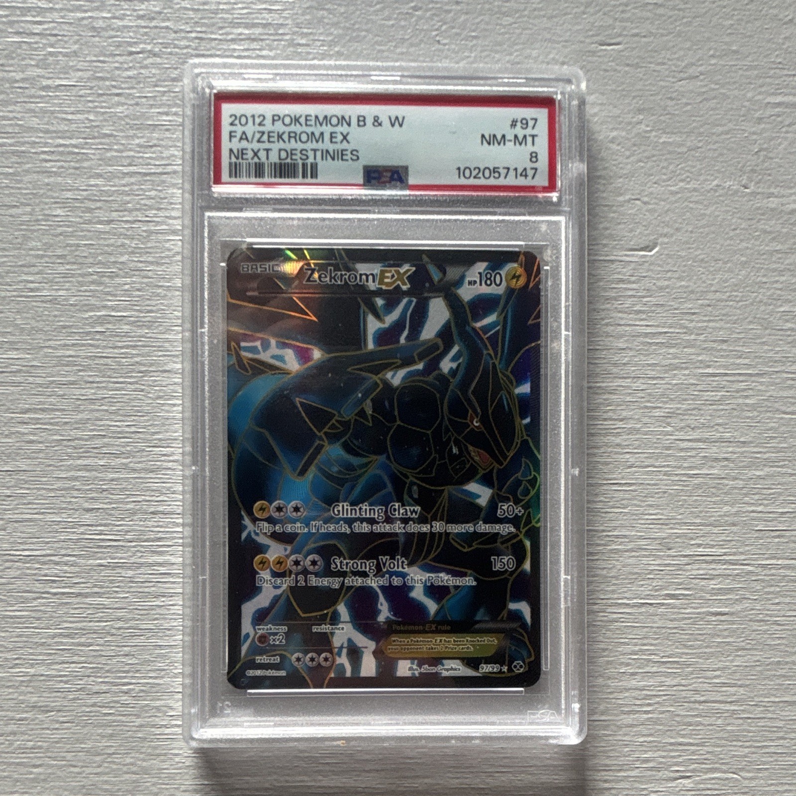 Zekrom EX (97 Full Art) 97/99 Next Destinies Holo