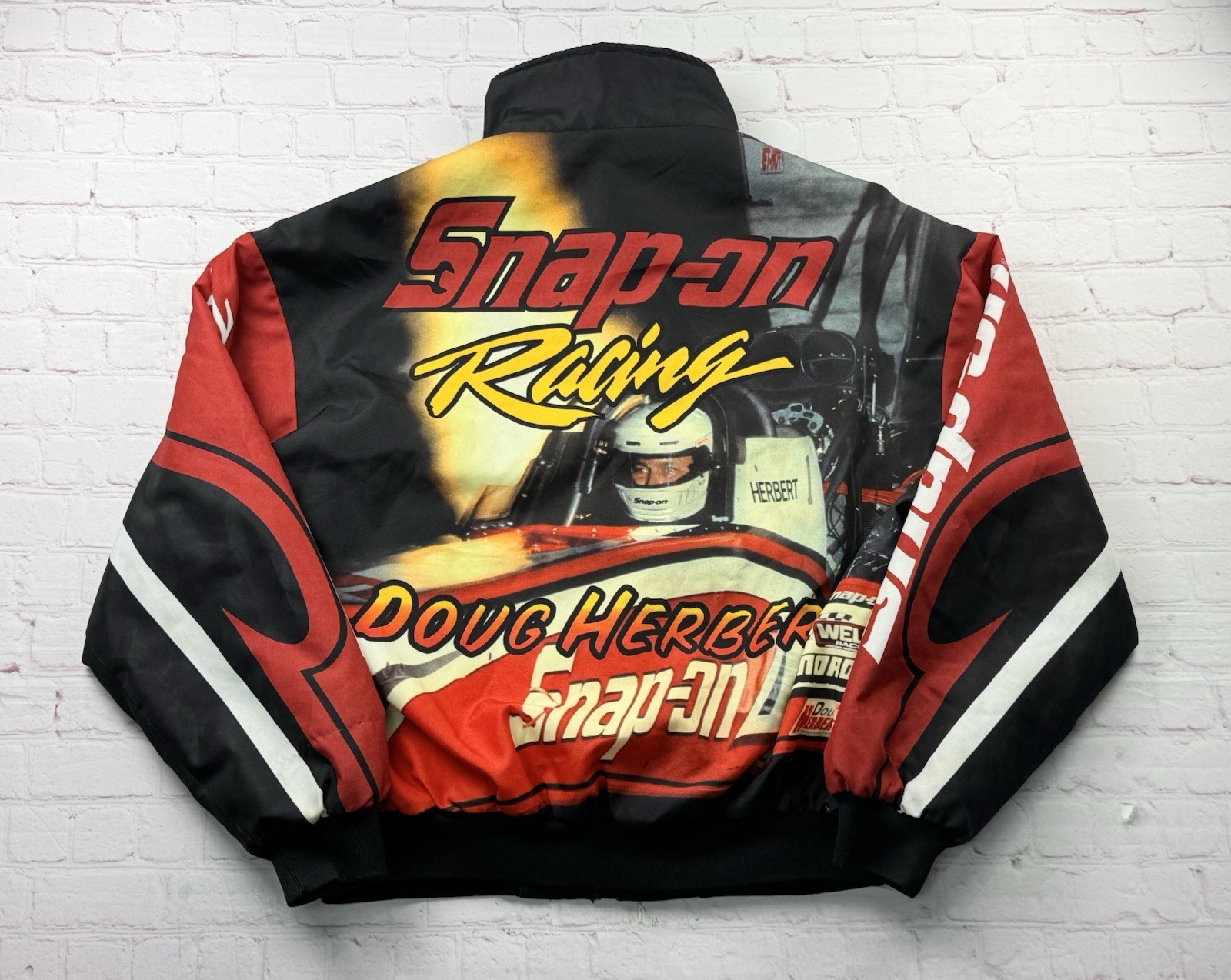 VTG Swingster Doug Herbert Racing Jacket XL Red Black White Top Fuel Dragster VTG Swingster Doug Herbert Racing Jacket XL Red Black White Top Fuel Dragster
