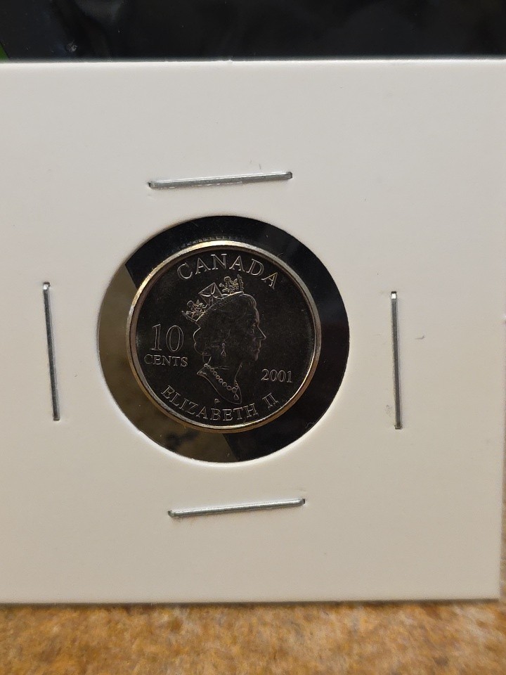 2001 Canada 10 Cents Year of Volunteers Commemorative Dime UNC 2001 Canada 10 Cents Year of Volunteers Commemorative Dime UNC