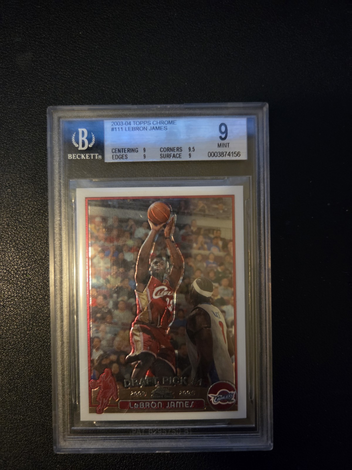 2003 Topps Chrome LeBron James #111 RC BGS 9 2003 Topps Chrome LeBron James #111 RC BGS 9