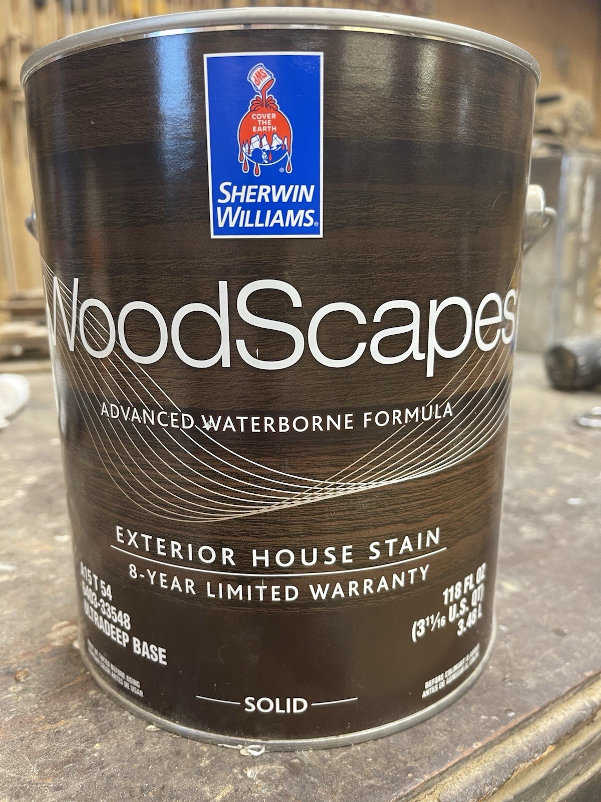 1 Gal. Sherwin Williams WoodScapes Exterior Wood Stain Soild Color Gray-Brown