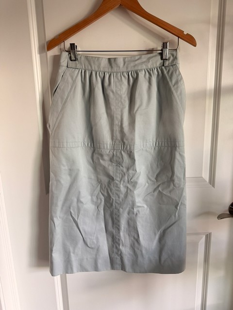 Vintage Escada Skirt Womens 40 Blue Midi Pencil Made West Germany Quiet Luxury