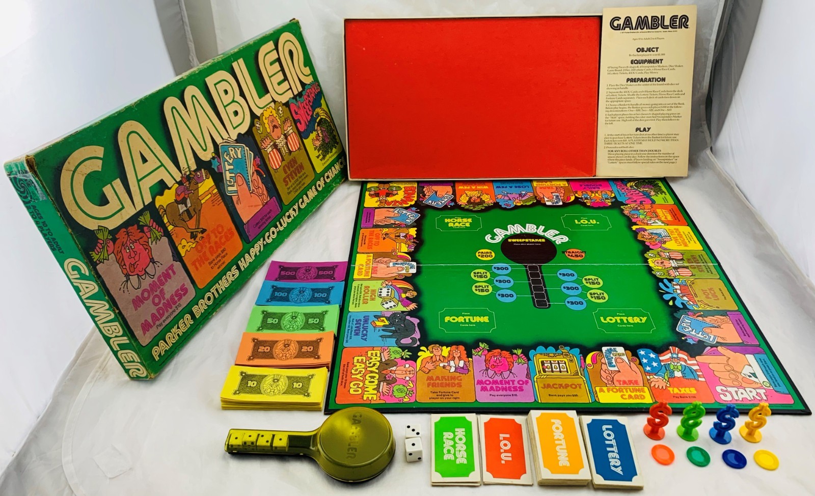 1975 Gambler Game by Parker Brothers Complete in Good Condition 