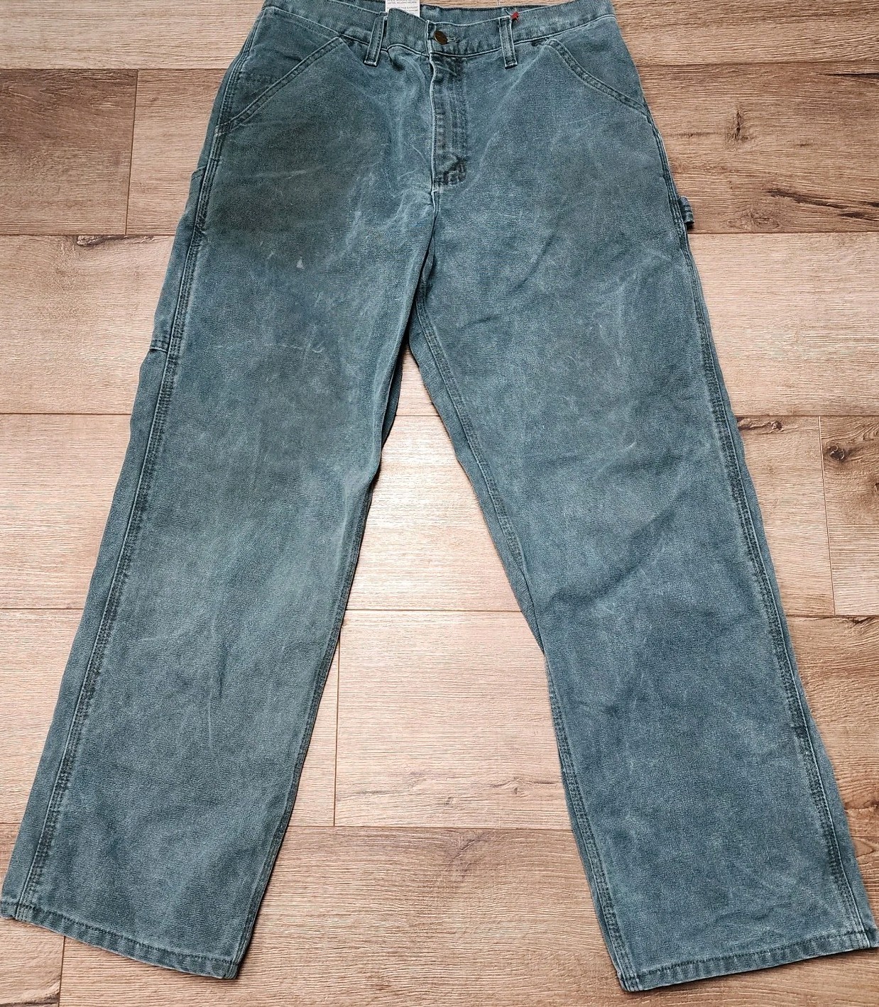 VTG Carhartt B12 HTG Pants 33(32)x30 Made USA Hunter Green Carpenter 90s Work VTG Carhartt B12 HTG Pants 33(32)x30 Made USA Hunter Green Carpenter 90s Work