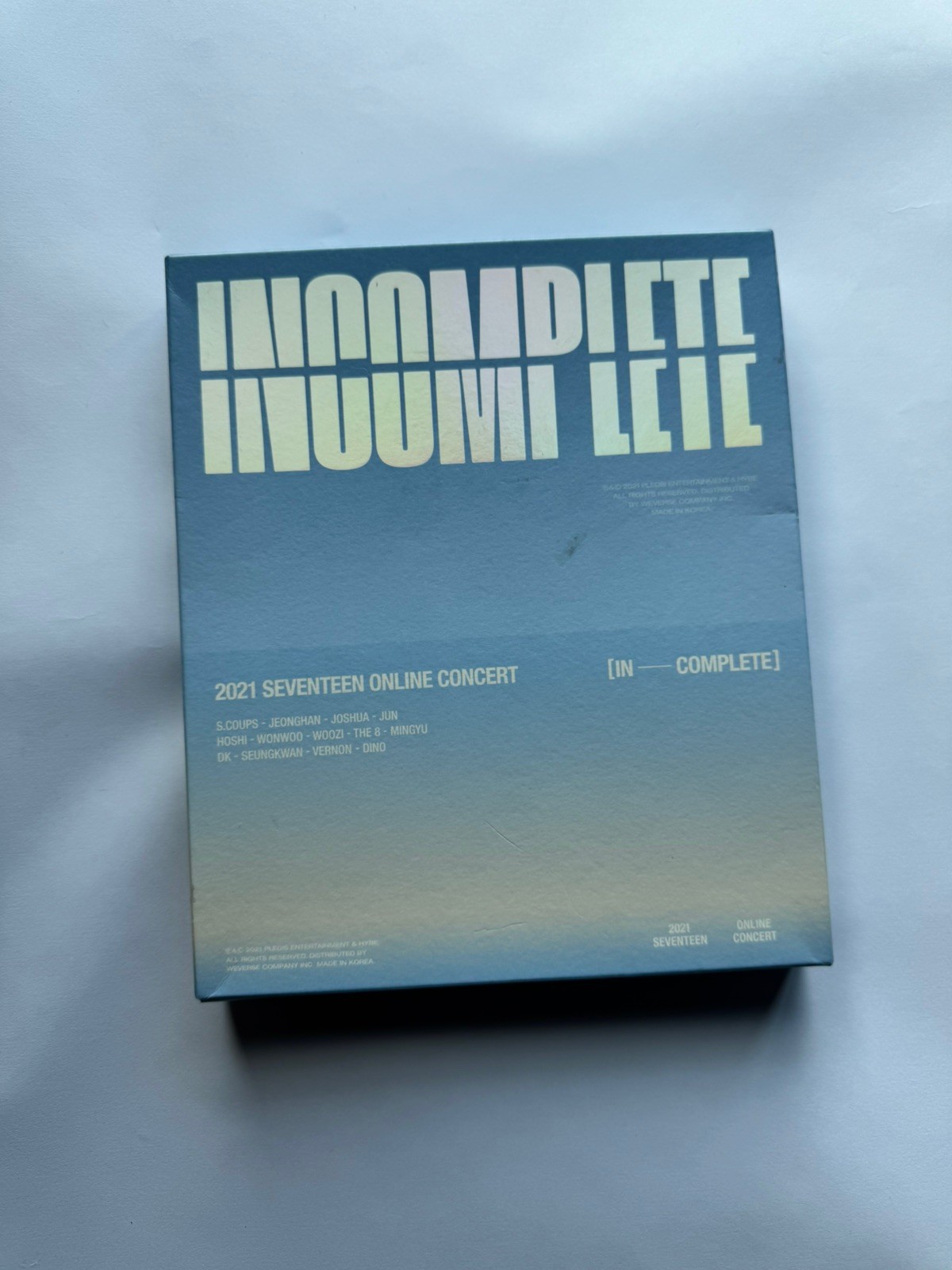 SEVENTEEN INCOMPLETE 2021 Online Concert DVD 3 Disc Set K-Pop SVT