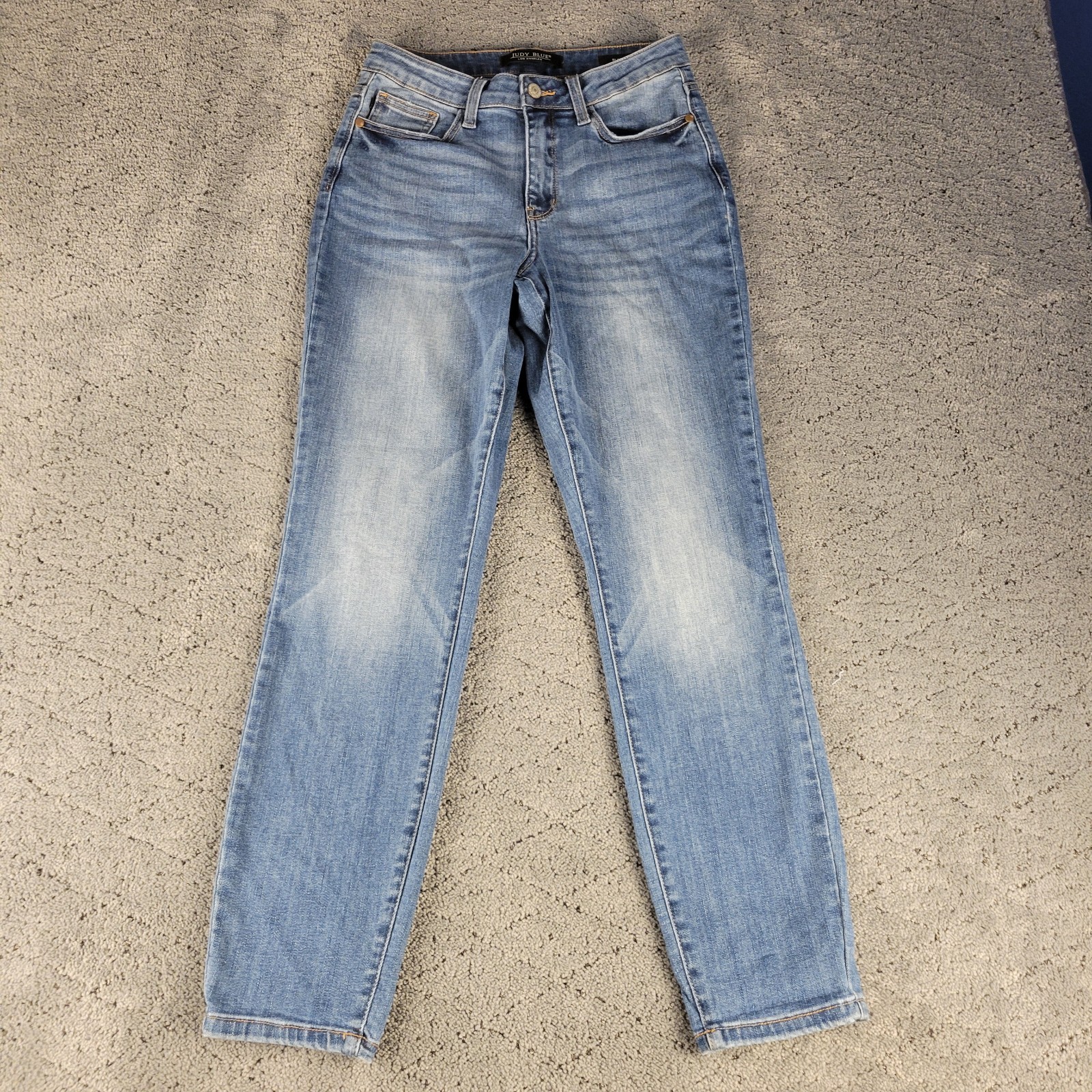 Judy Blue Jeans Womens 3/26 Blue Gwen Slim Fit Straight Leg Mid Rise Stretch Judy Blue Jeans Womens 3/26 Blue Gwen Slim Fit Straight Leg Mid Rise Stretch