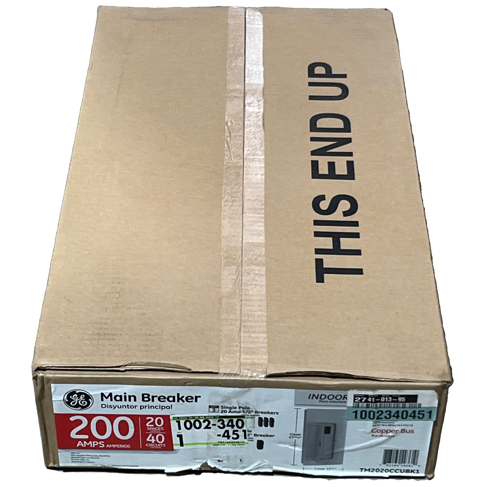NEW GE PowerMark Gold 200 Amp 20/40 Indoor Main Breaker Panel - TM2020CCUBK1