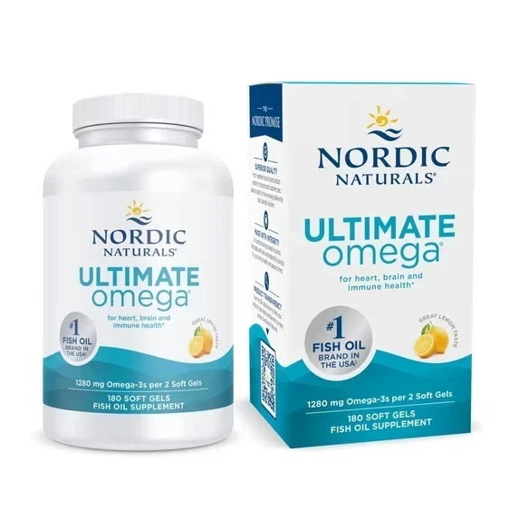 Nordic Naturals Ultimate Omega Lemon 1280mg Softgels - 180 Count (Free Shipping)