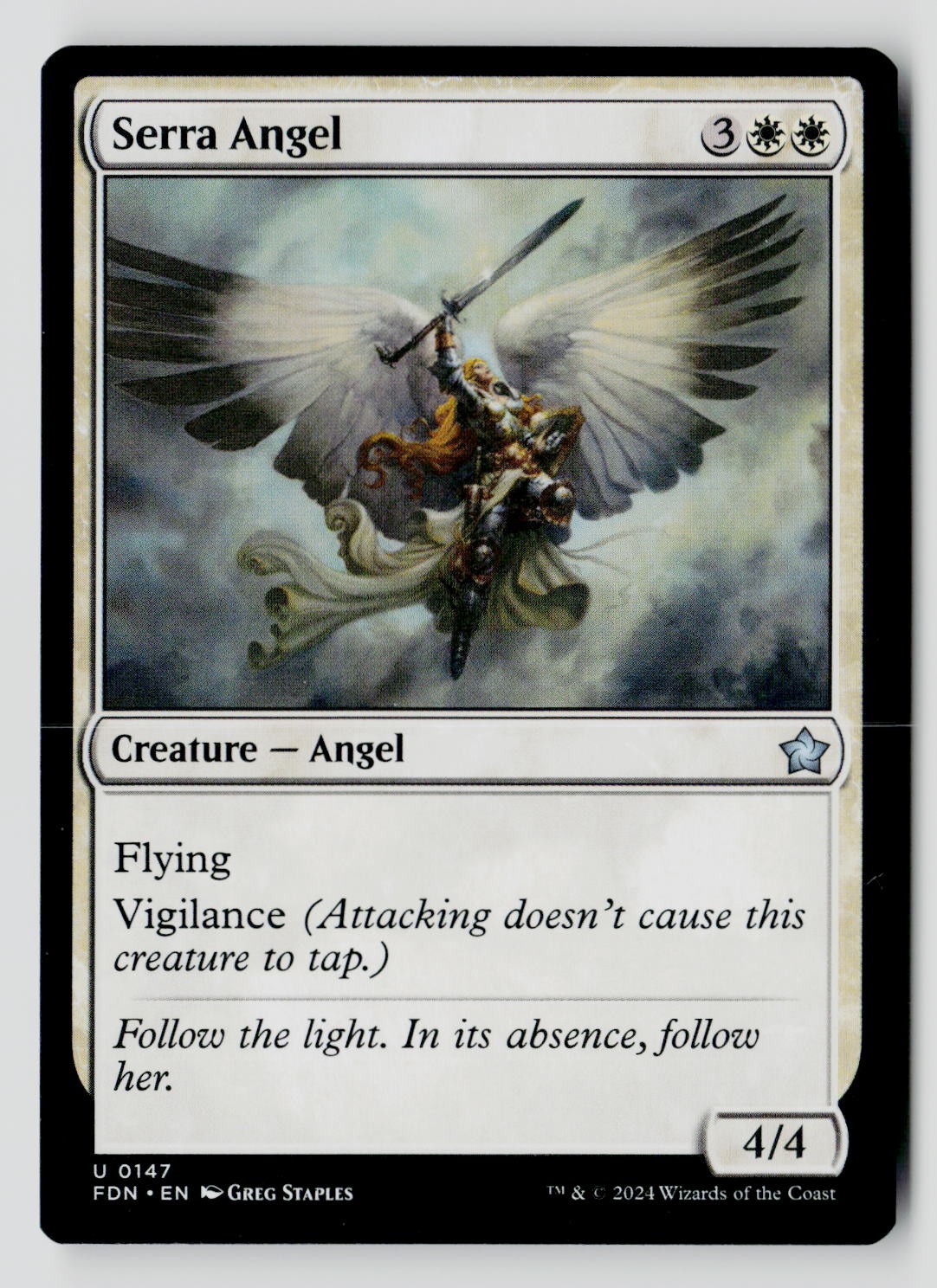 Serra Angel 147 U MTG FDN NM Serra Angel 147 U MTG FDN NM