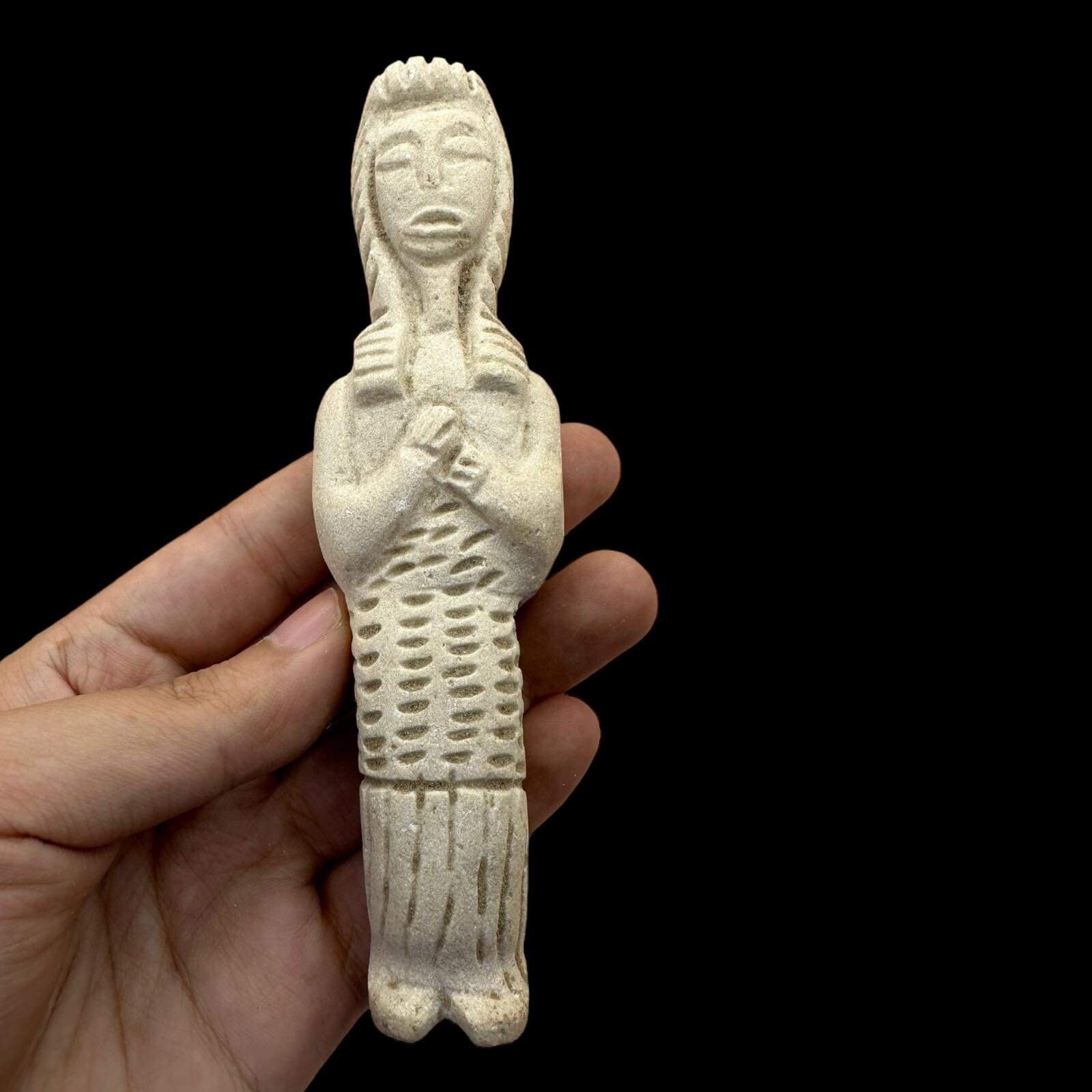 Genuine Old Ancient Bactrain Era Stone Deity Figure - 3rd millennium Genuine Old Ancient Bactrain Era Stone Deity Figure - 3rd millennium