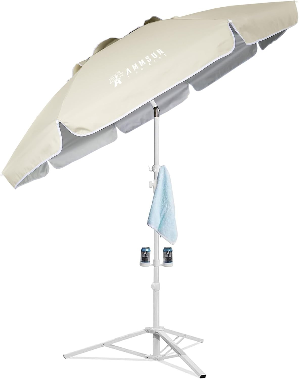 Premium Portable Shade Umbrella with Stand - 6.5ft Free Standing Canopy Navy Premium Portable Shade Umbrella with Stand - 6.5ft Free Standing Canopy Navy