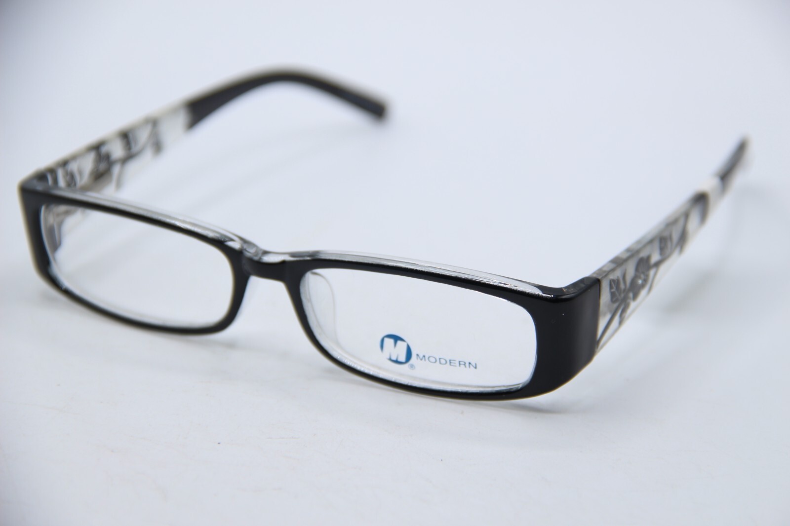 NEW MODERN FIFI BLACK FLORAL AUTHENTIC DESIGNER FRAMES EYEGLASSES 47-16