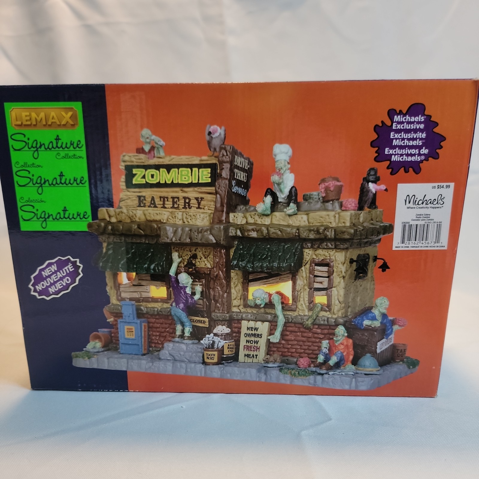 2014 Lemax Spooky Town Zombie Eatery W/ Original Box Works NIB 2014 Lemax Spooky Town Zombie Eatery W/ Original Box Works NIB