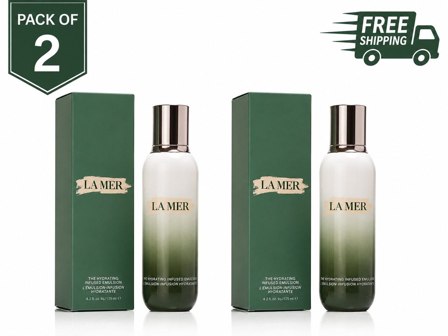 La Mer The Hydrating Infused Emulsion 4.2 oz 125ml Pack of 2 Moisturizer La Mer The Hydrating Infused Emulsion 4.2 oz 125ml Pack of 2 Moisturizer