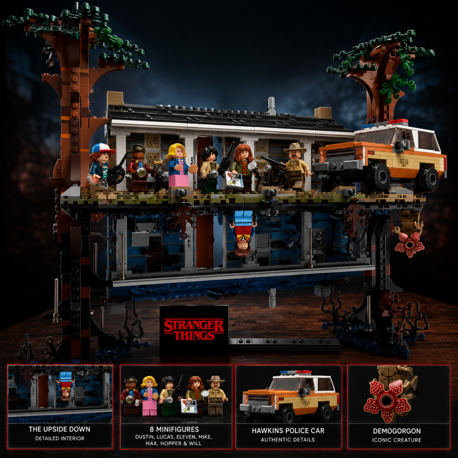 NEW Stranger Things The Upside Down 2,287 Pieces  Action Adventure Building Set