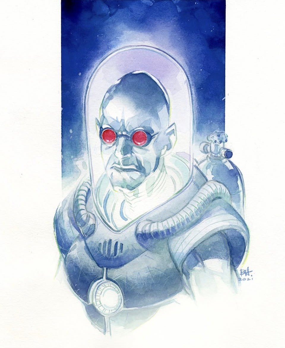 Original Ben Harvey Art Commission Mr freeze batman DC Comic Artist Original Ben Harvey Art Commission Mr freeze batman DC Comic Artist