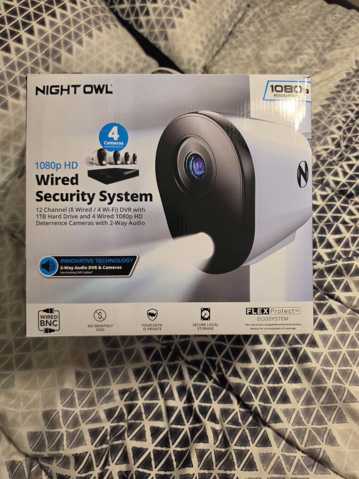 Night Owl 1080p HD Wired Security Camera System 4 Cameras 1TB DVR Smart Detecti…
