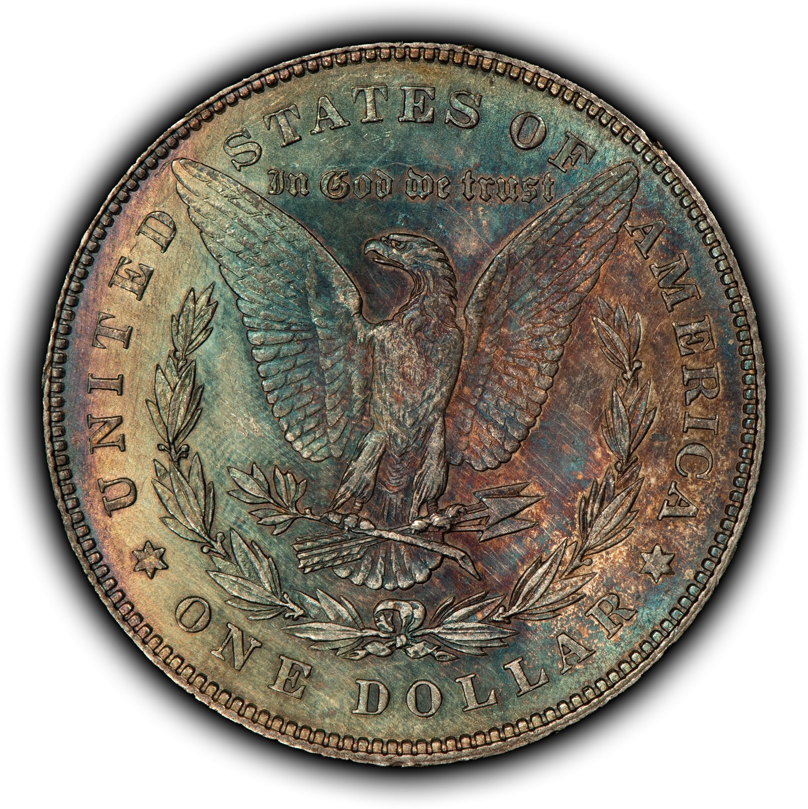 1878 7TF $1 Morgan Silver Dollar - PQ Rainbow Tape Toning -SKU-D7901