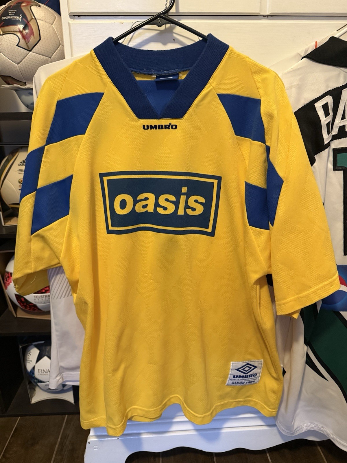 Vintage 1997 Umbro Oasis Soccer Jersey Liam Noel Gallagher England tour 2027