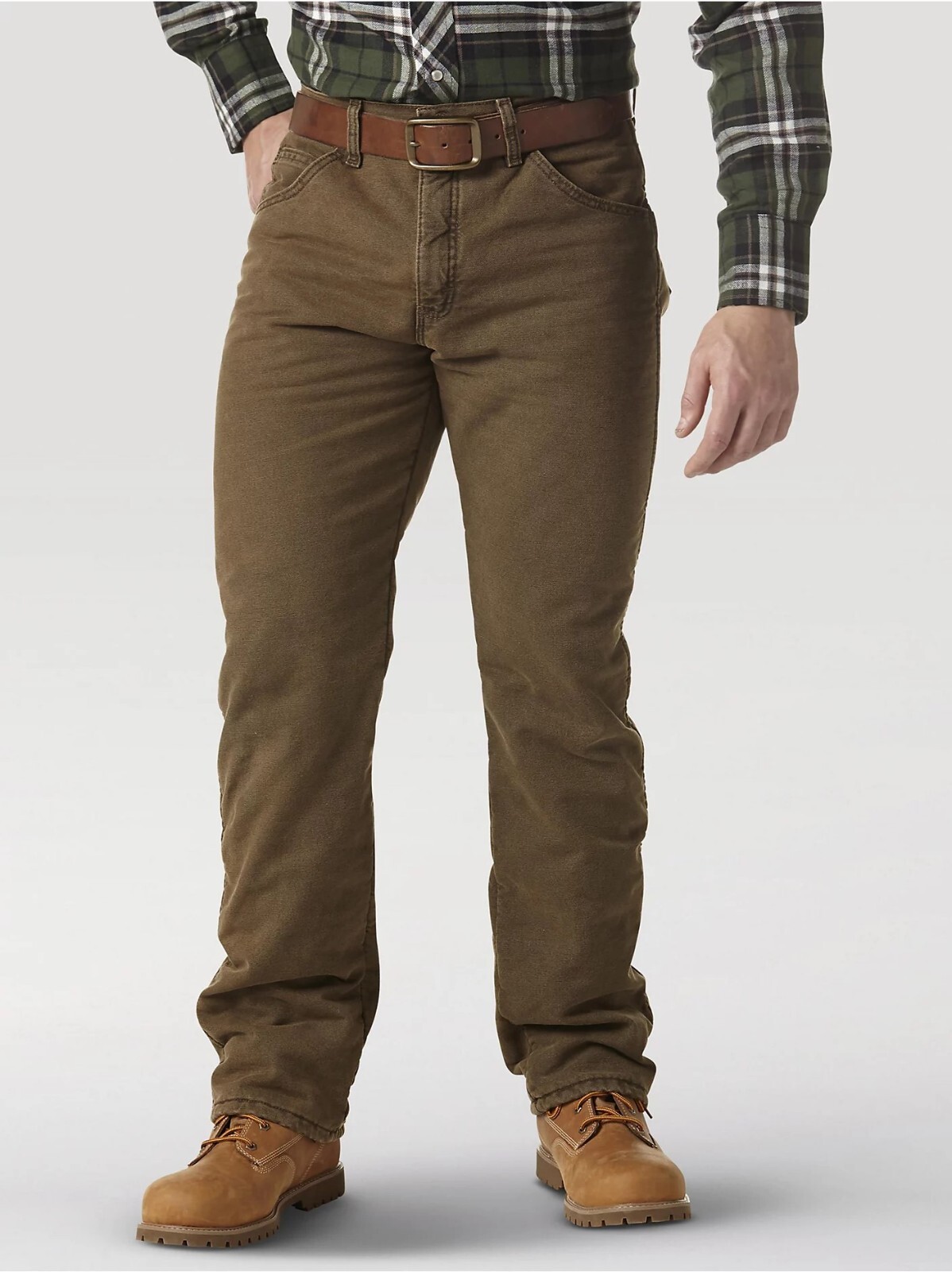 Wrangler Rugged Wear Thermal jeans Thinsulate Insulation 3M Men`s Sizes Brown