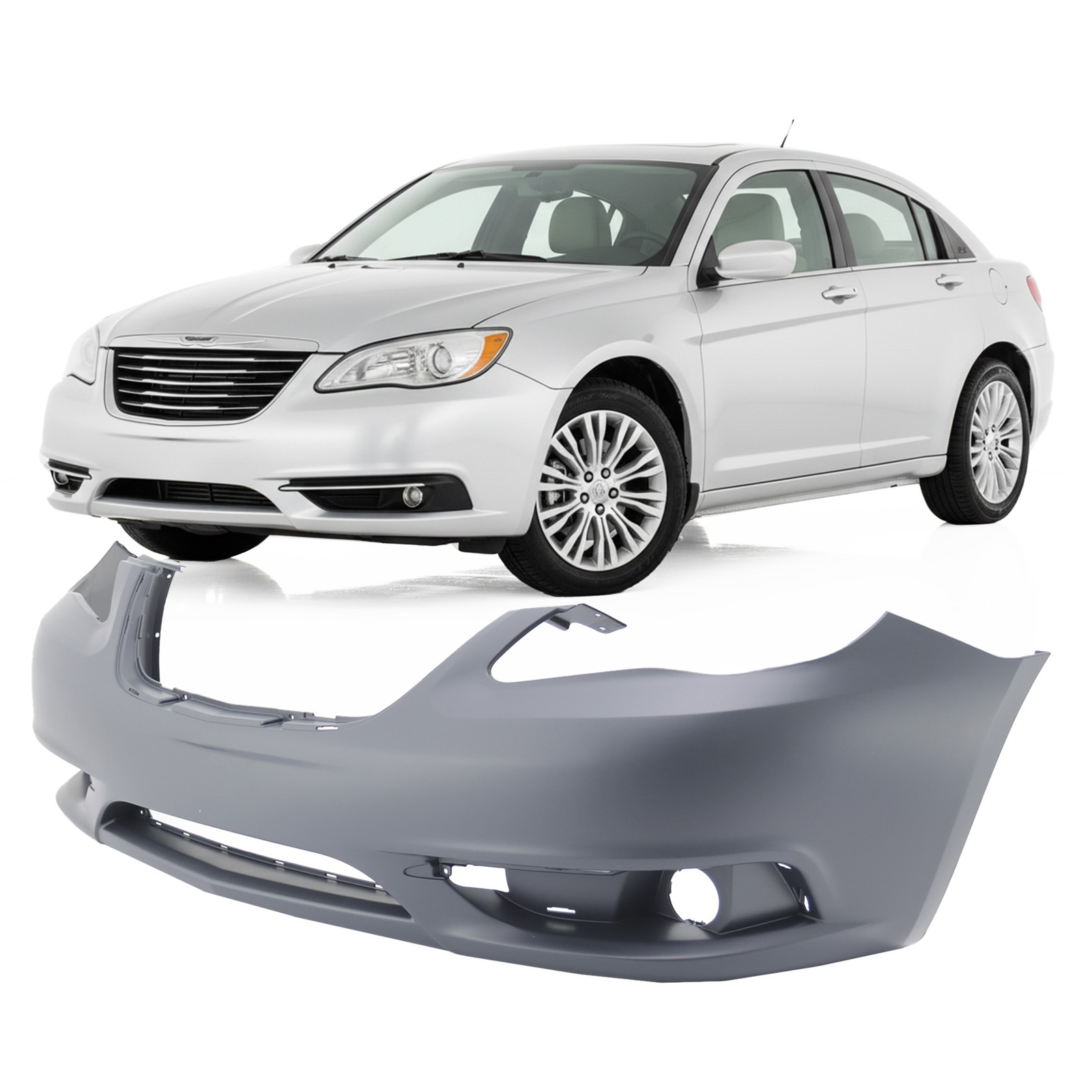 2011-2014 Chrysler 200 Primed Front Bumper Cover CH1000997 68082047AD