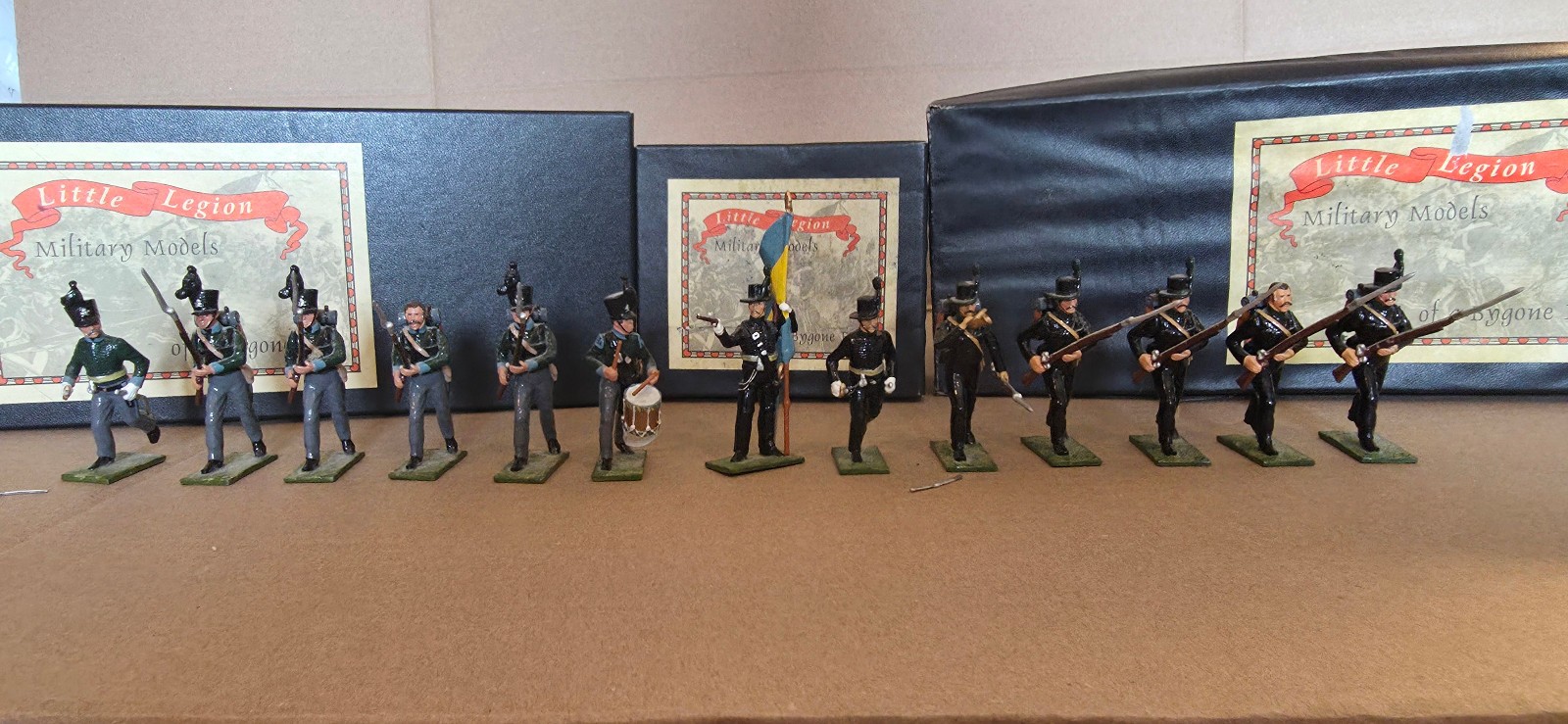 Little Legion Brunswick Light Infantry, Standard + Oels Jagers 54mm Toy Soldiers