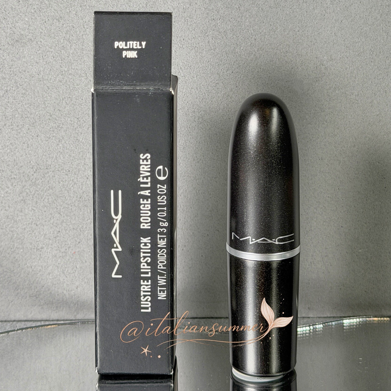 MAC Politely Pink Lustre Lipstick Discontinued New in Box BNIB 3g Rare