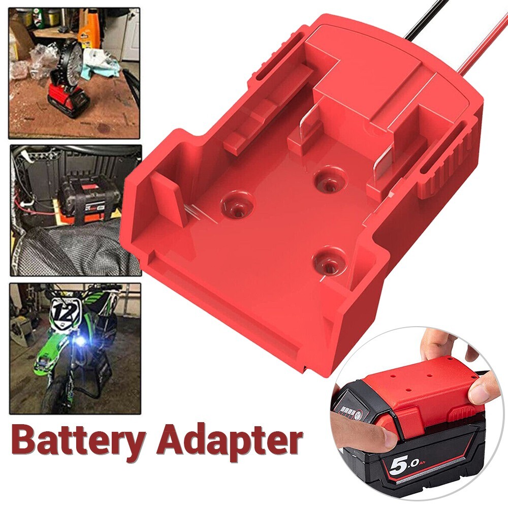 Battery Adapter Compatible with Milwaukee M18 Wiring 18V DIY Dock Power Wheel Battery Adapter Compatible with Milwaukee M18 Wiring 18V DIY Dock Power Wheel