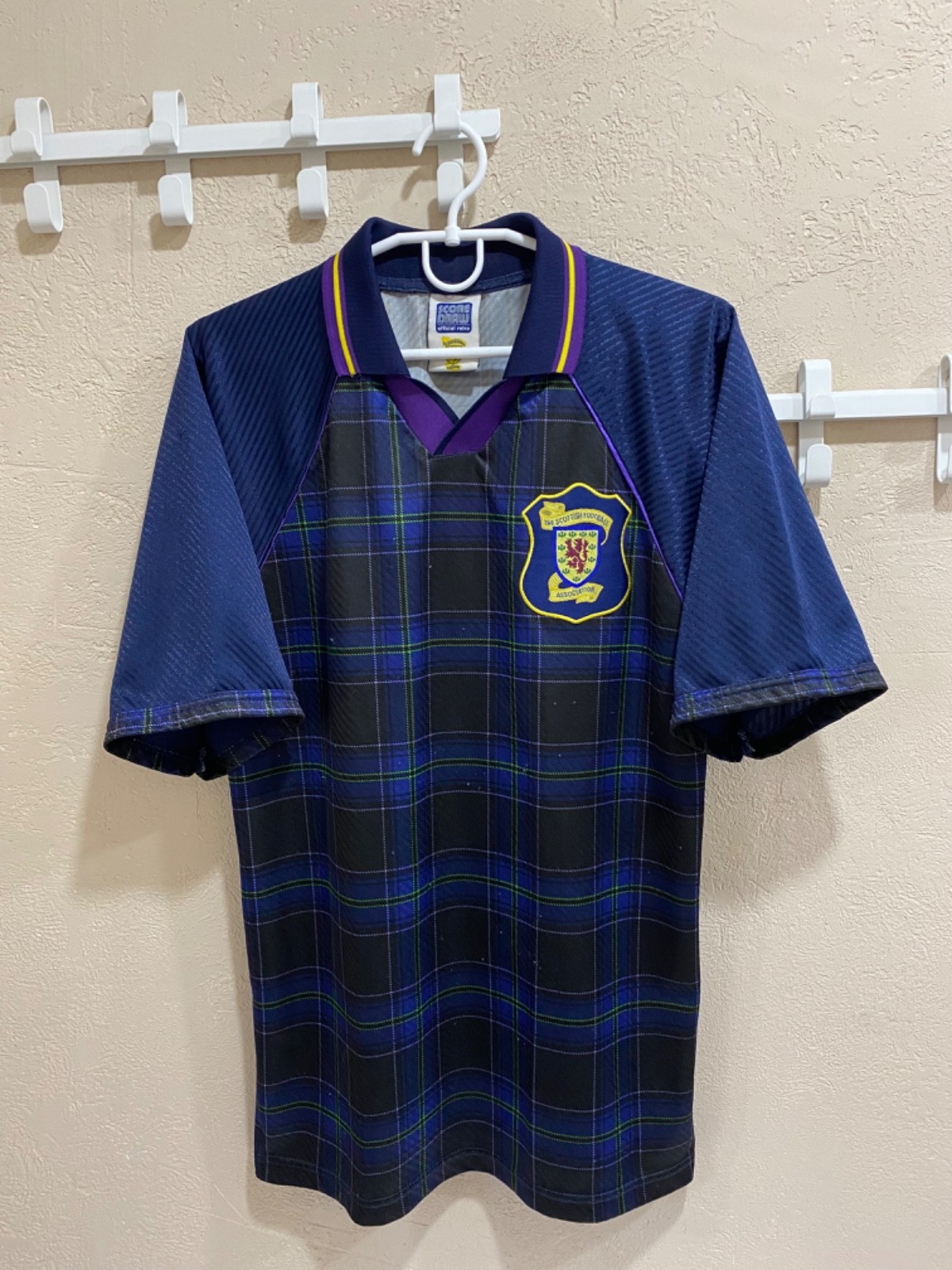 Scotland 1995 Home Football Shirt Retro Score Draw Soccer Jersey Size M