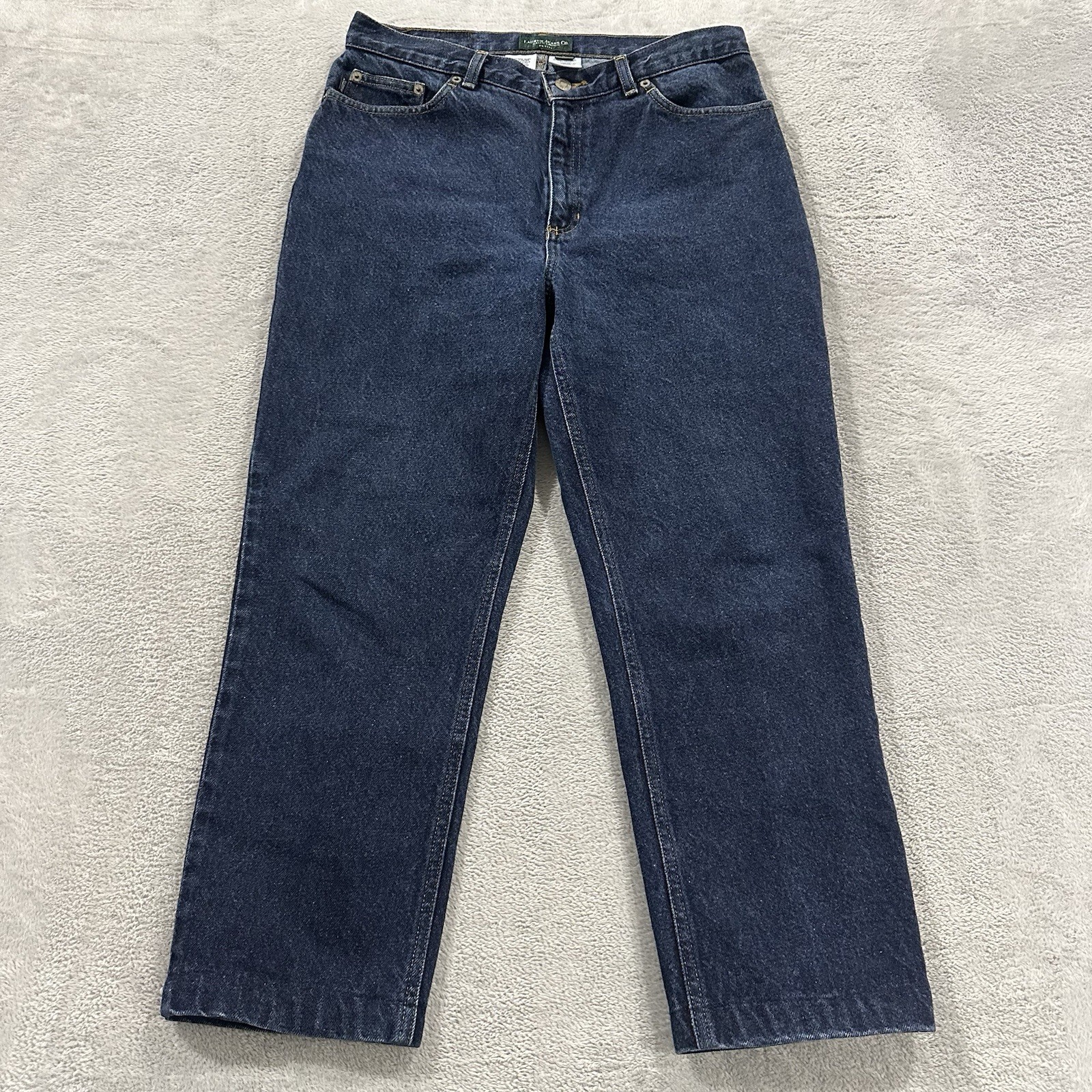 Vtg Lauren Jeans Co. Ralph Lauren Crop Jeans Women 12P Blue Boho Quiet Luxury