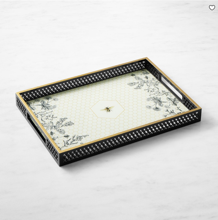 Williams Sonoma Honeycomb Bee Lacquer Tray Williams Sonoma Honeycomb Bee Lacquer Tray
