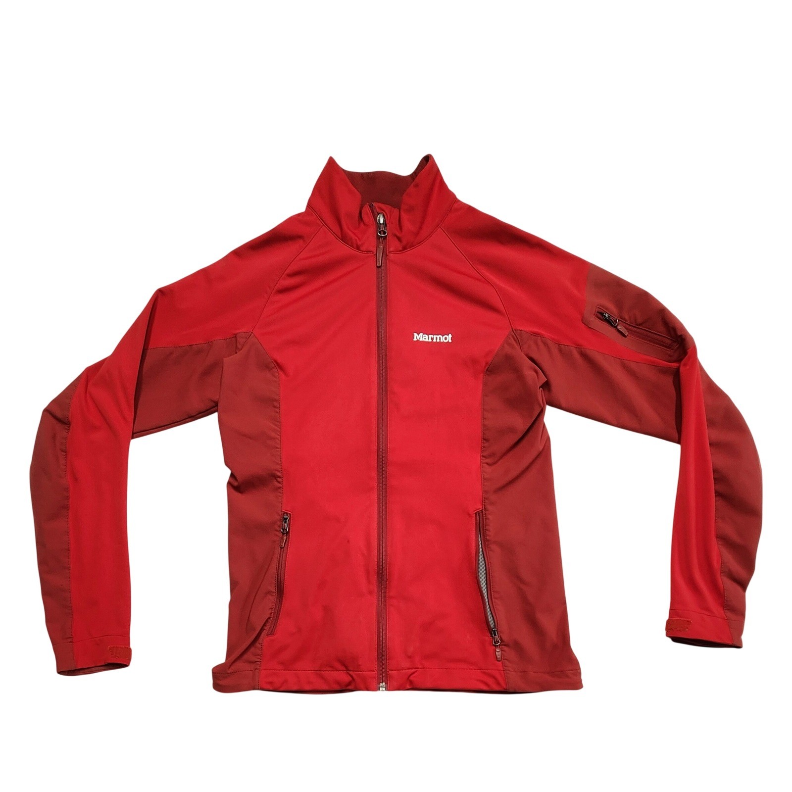 Marmot Windstopper Softshell Jacket Red Full Zip Gorpcore Mens Medium E85800