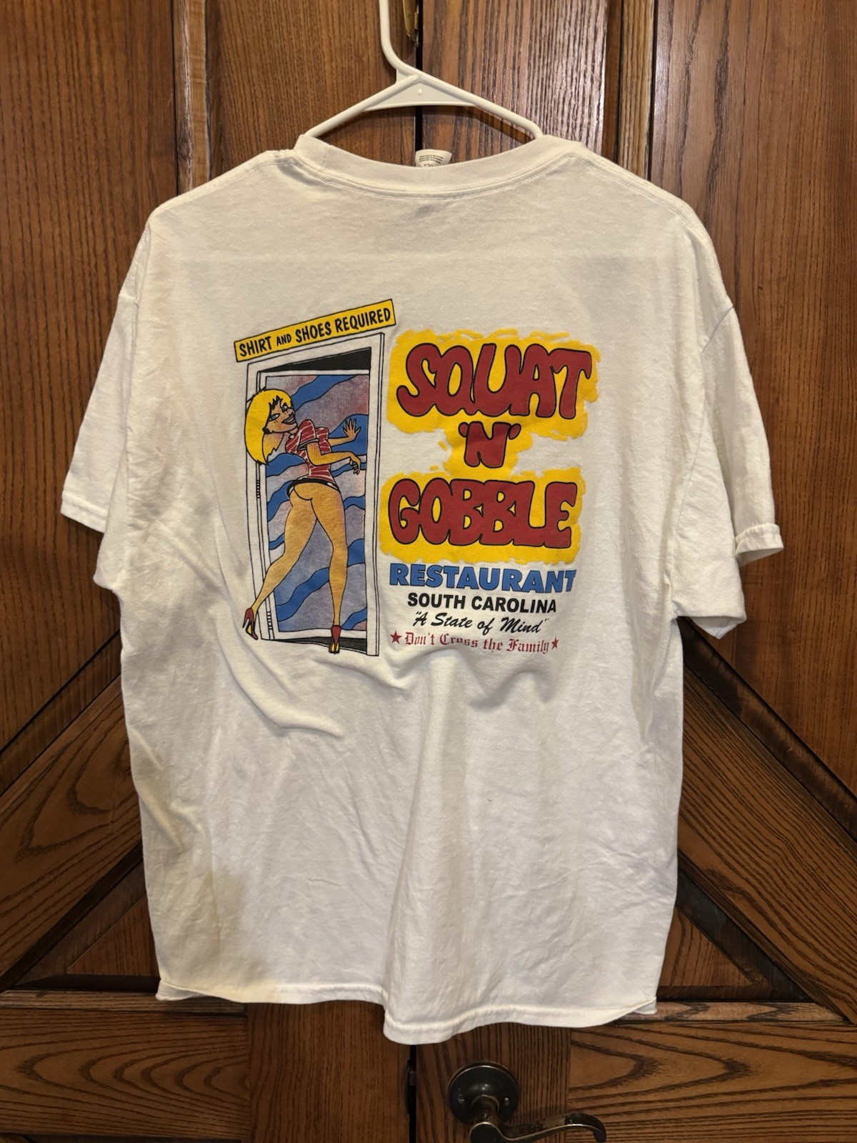 Vtg South Carolina Squat And Gobble Restraunt Shirt L Girl