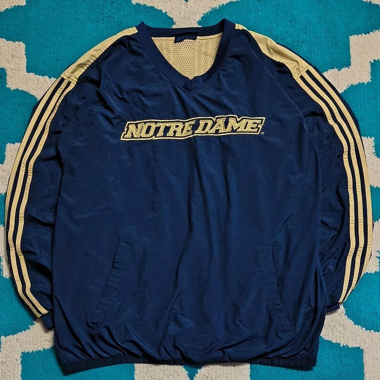 Vintage 90s Adidas University of Notre Dame Pullover Winbreaker