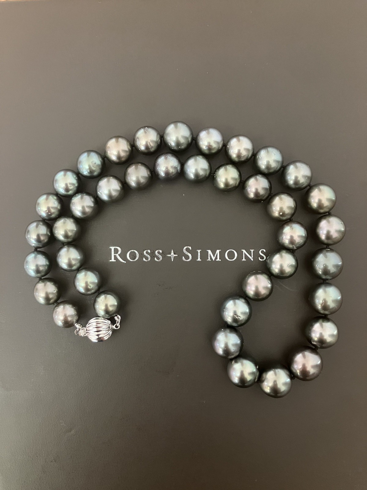 Top Grade Tahitian Pearl Necklace 11-14mm 14K White Gold Clasp 20\