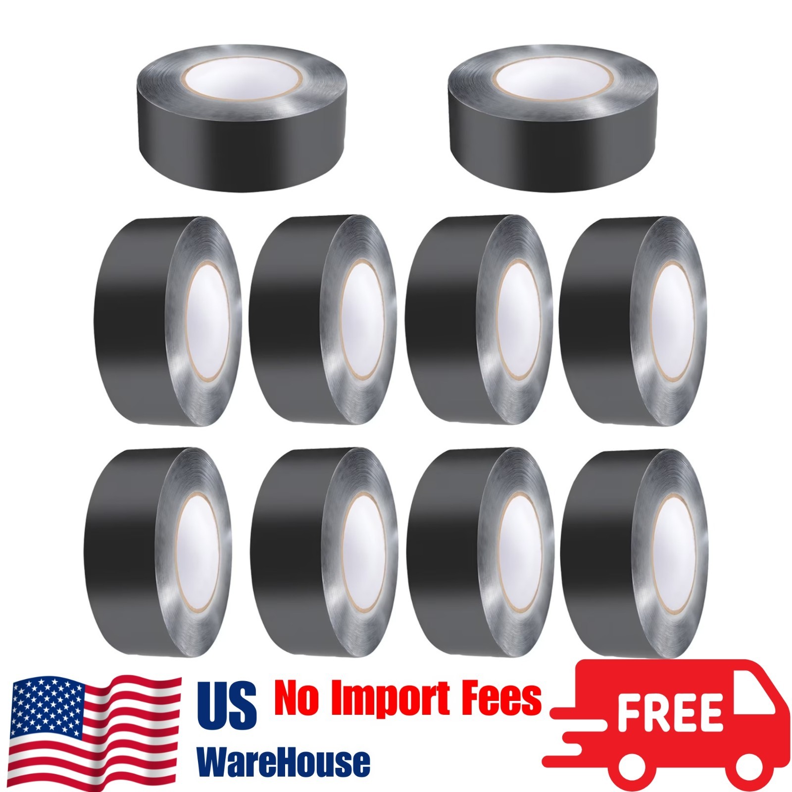 Deck Joist Tape Waterproof Butyl Flashing Tape 2 in x 50 ft, Pack of 10