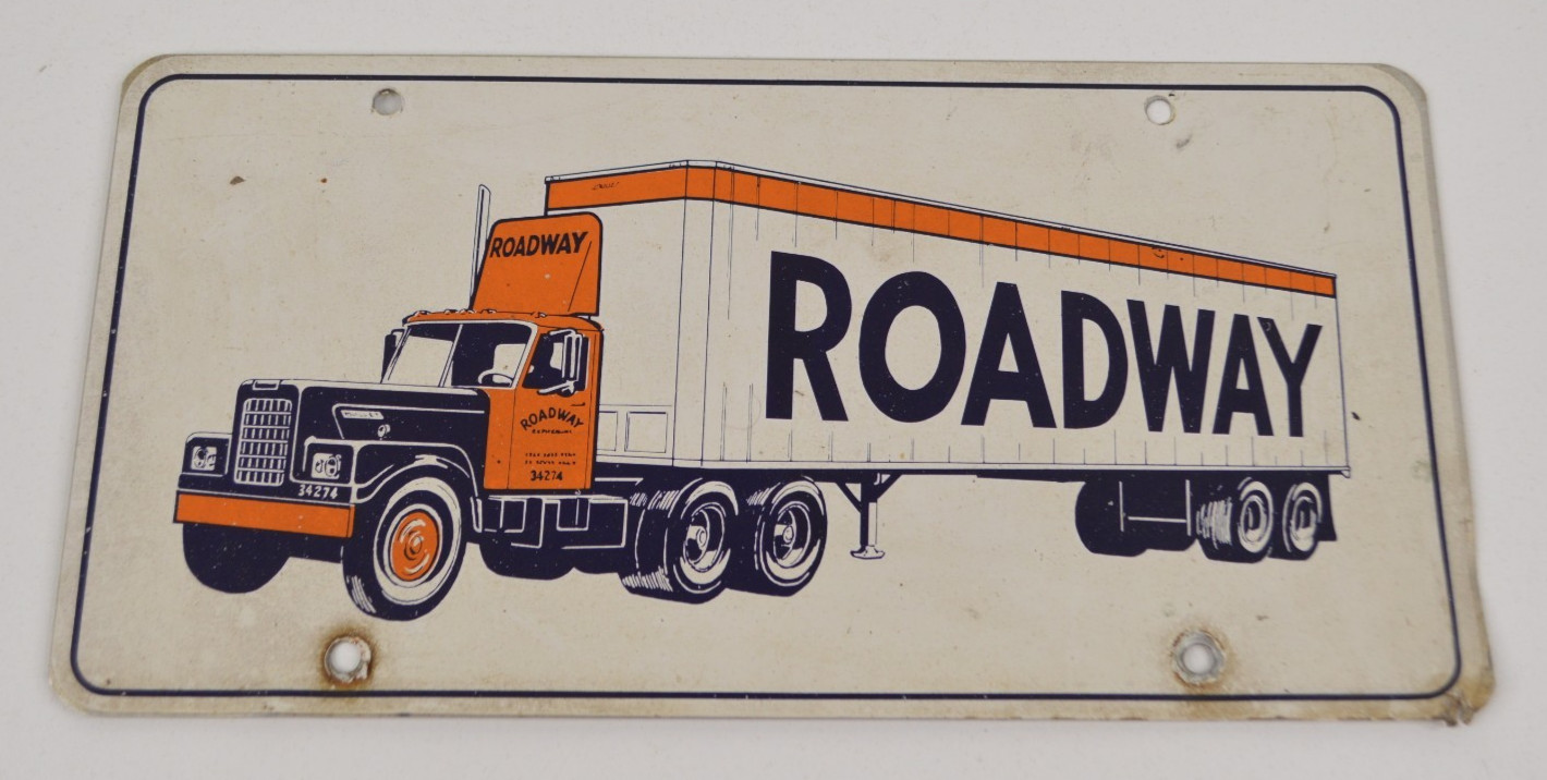 Roadway Express Trucking Co Semi Truck Booster License Plate Roadway Express Trucking Co Semi Truck Booster License Plate