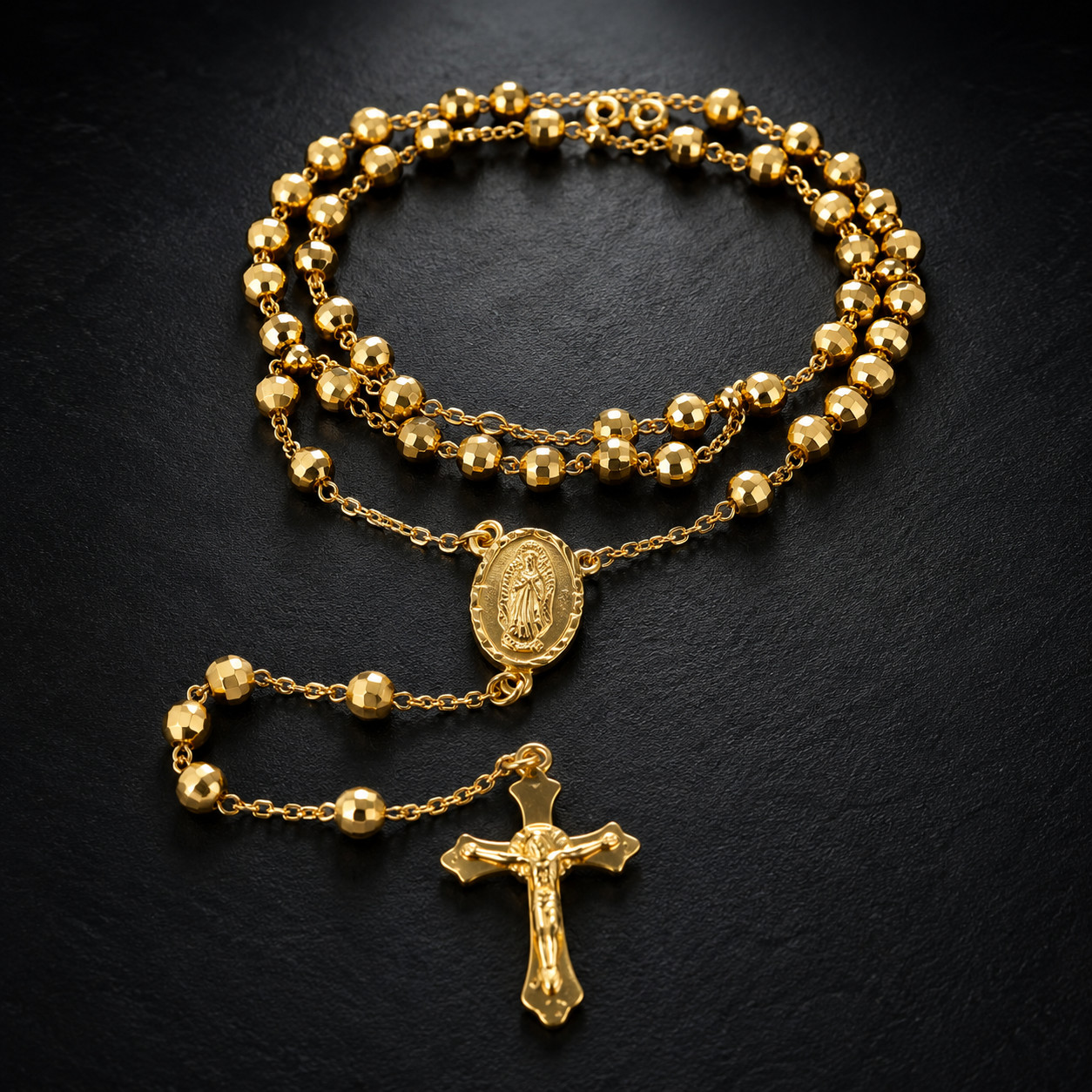 HEIRLOOM 18K GOLD PLATED ROSARY | RARE 24